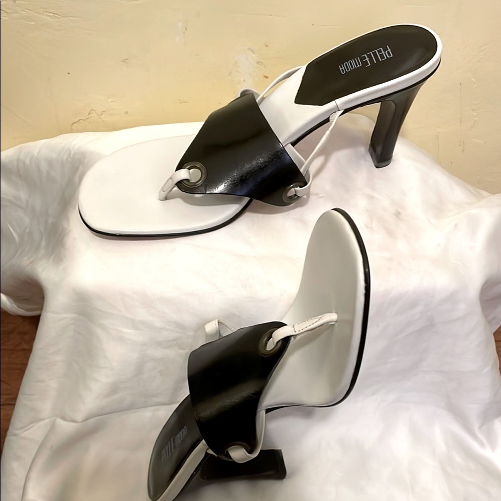Pelle Moda Black and White Women's Heels